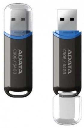 Флэш-накопитель USB2 64GB BLACK AC906-64G-RBK ADATA