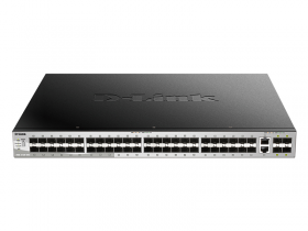 D-Link DGS-3130-54S/A1A, L2+ Managed Switch with 48 100/1000Base-X SFP ports and 2 10GBase-T ports and 4 10GBase-X SFP+ ports.16K Mac address, SIM,  USB port, IPv6, SSL v3, 802.1Q VLAN,GVRP, 802.1v P