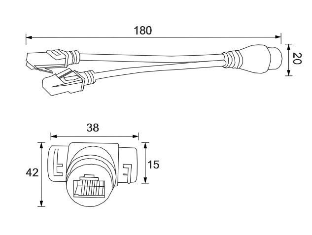 AN-PSSC - комплект для передачи данных и питания от 2 портов PoE по одному LAN кабелю