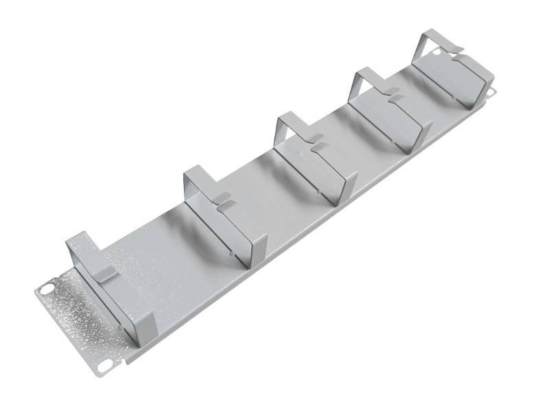 Кабельный органайзер 19, 2U, металлический, 5 металл. колец, серый М (аналог 55908)
