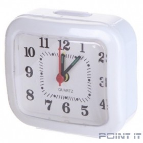 Perfeo Quartz часы-будильник &quot;PF-TC-004&quot;, прямоугольные 8*7,5 см, белые
