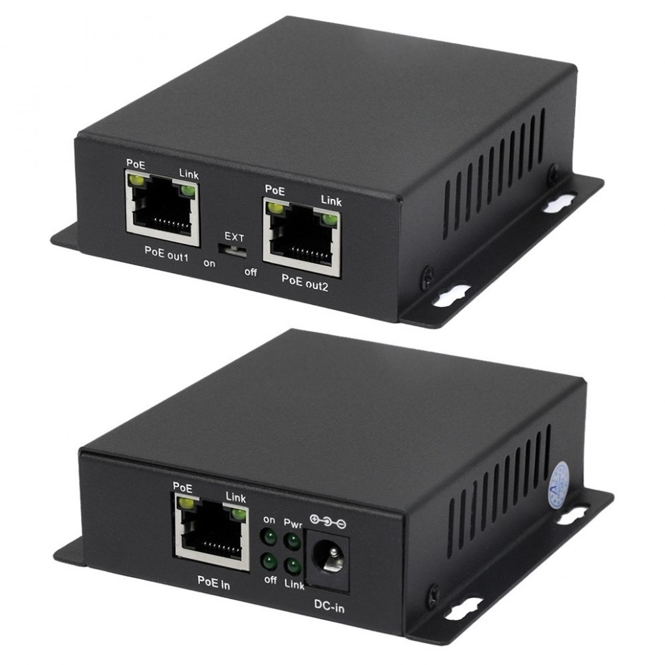 AN-PEG2 - PoE удлинитель Ethernet на 2 выхода, 1000 Мбит/с