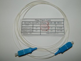 Пигтейл двухсторонний (оптический шнур) SC-SC/UPC SM buffer 0.9 мм 9/125, 3м
