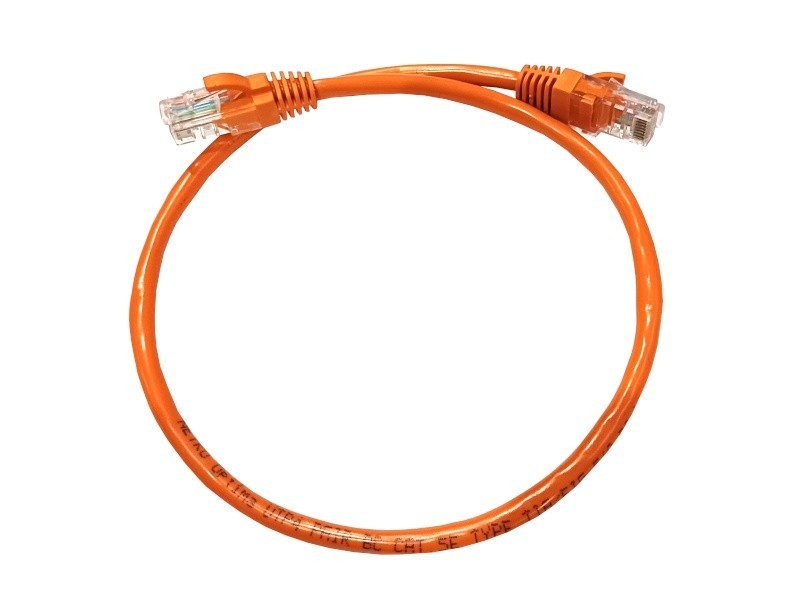 Патч-корд UTP4 cat 5e, ВС, LSZH, оранжевый, литой коннектор NETKO Optima 20 шт