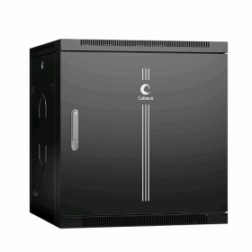  					Шкаф телекоммуникационный настенный 19 12U 600x350x635mm (ШхГхВ) дверь металл, цвет черный (RAL 9004)				 