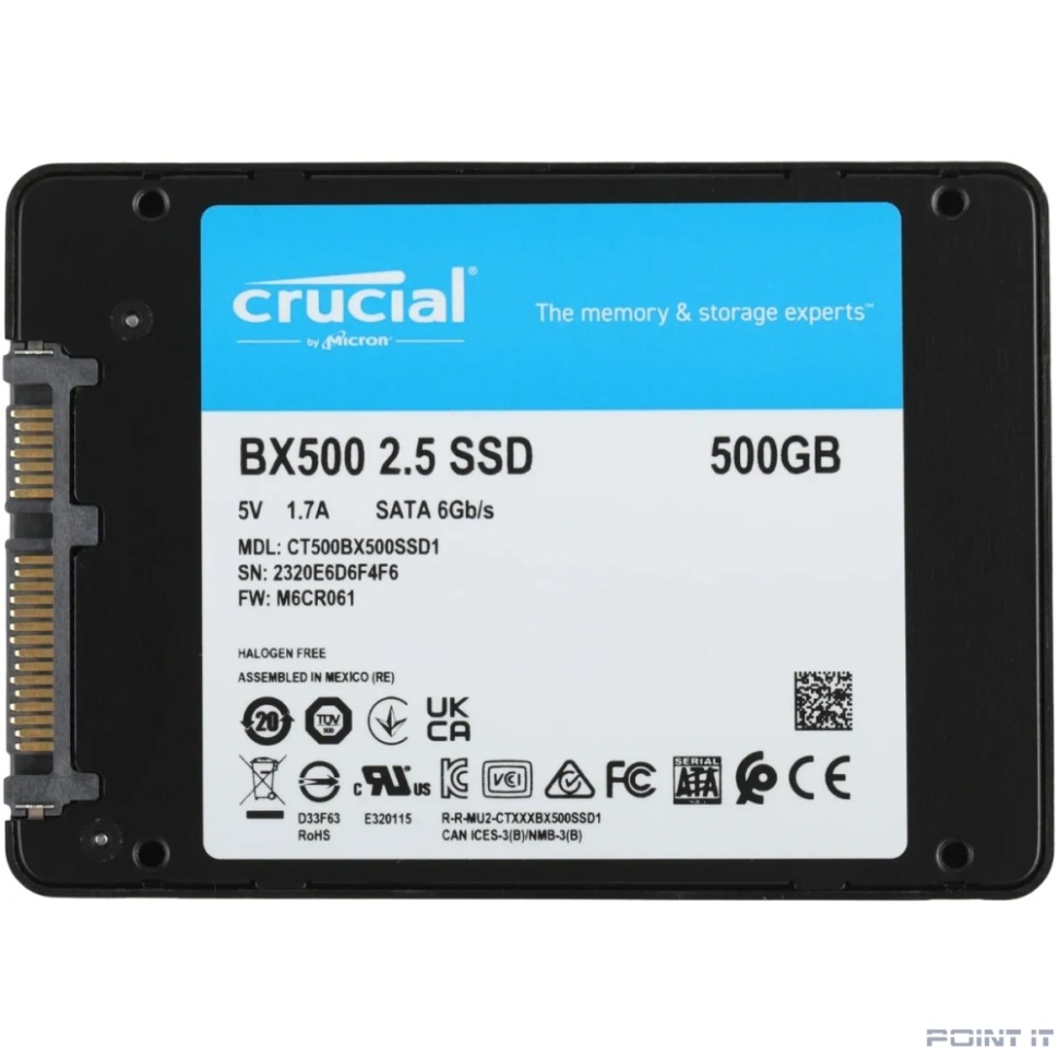 Crucial SSD BX500 500GB CT500BX500SSD1 {SATA3}