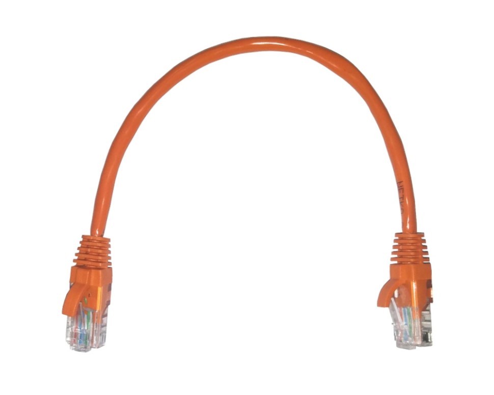 Патч-корд UTP4 cat 5e, ВС, LSZH, оранжевый, литой коннектор NETKO Optima 20 шт