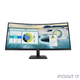 Монитор LCD HP 34'' P34hc G4 Curved Monitor {VA 3440x1440 178/178 60Hz 5ms 250cd 178/178 3500:1 8bit HDMI2.0 DisplayPort1.2 3xUSB3.2 USB-C3.2 AudioOut 2x3W VESA} [21Y56AA#ABB]