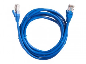 Патч-корд Technolink UTP4 cat 5e, 2,0м, ВС, LSZH, синий, литой коннектор