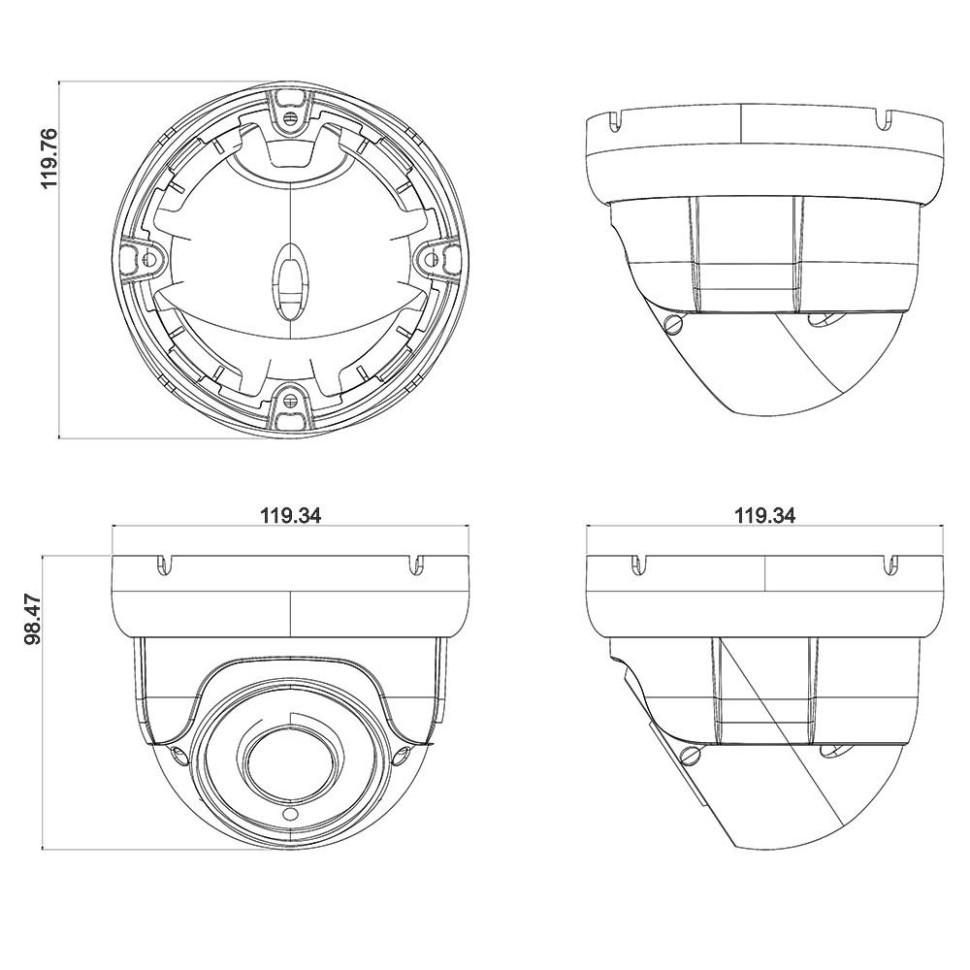 AC-IDV403VA - купольная IP видеокамера 4Мп с вариообъективом