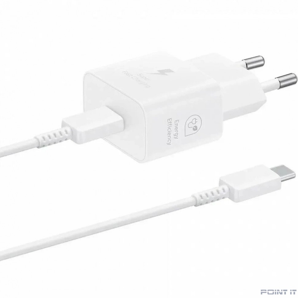 Сетевое зарядное устройство Samsung EP-T2510, USB type-C, USB type-C, 25Вт, 3A, белый [ep-t2510xwegeu]