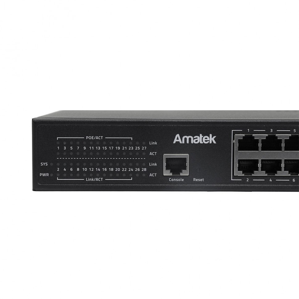 AN-SM28P24 - 28-портовый гигабитный управляемый L2+ коммутатор с PoE до 400Вт