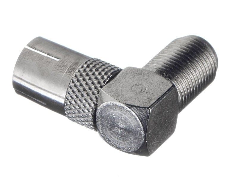 Переходник гн F - гн TV угловой (цинк), NETKO Optima 10 шт