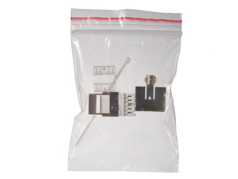 Модуль Keystone экранированный, RJ45, cat.5е, 180°, под инструмент, металлик 5шт