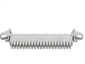 Плинт размыкаемый, PBT, 10 пар, медные контакты, универсальный, тип POUYET, нумерация (1-0), серый Netko