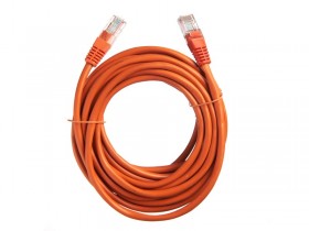 Патч-корд Technolink UTP4 cat 5e, 5,0м, ВС, LSZH, оранжевый, литой коннектор