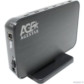 AgeStar 3UB3A8-6G (Black) Мобил рек, usb3.0 to 3,5"hdd SATA алюминий 
