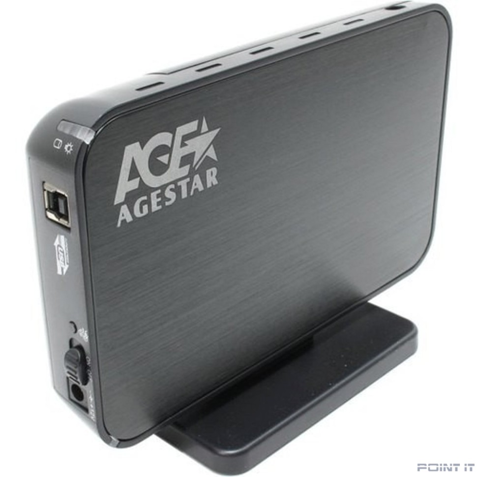AgeStar 3UB3A8-6G (Black) Мобил рек, usb3.0 to 3,5"hdd SATA алюминий 
