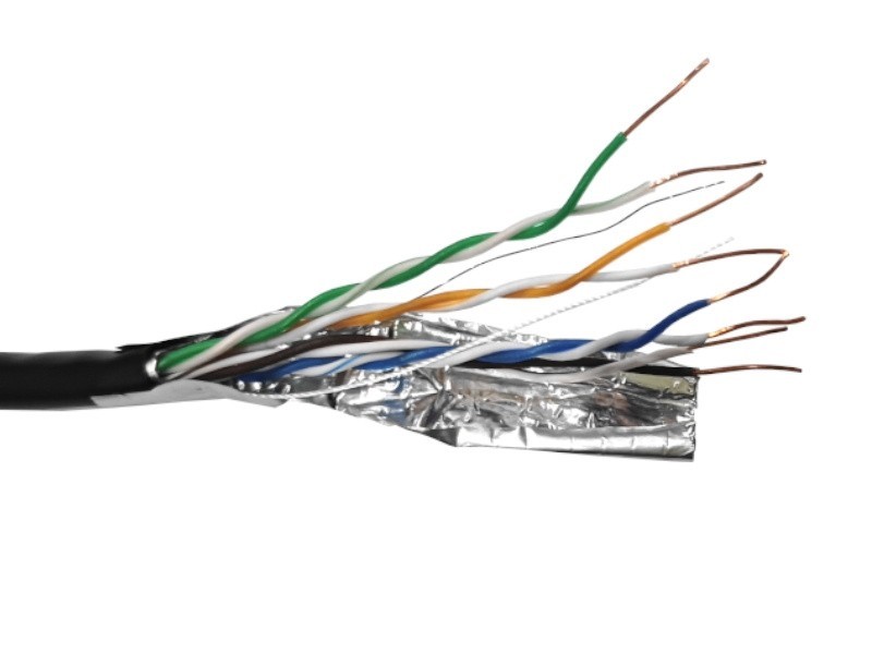 Кабель FTP4 cat.5е, одножильный, Cu, наружный, Проходит Fluke тест, черный, NETKO Optima Silver 100м