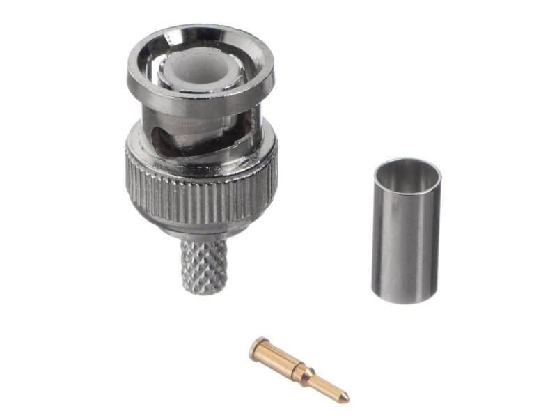 Коннектор BNC для 3C-2V, цинк/медь, для обжимного инструмента NETKO Optima 20 шт