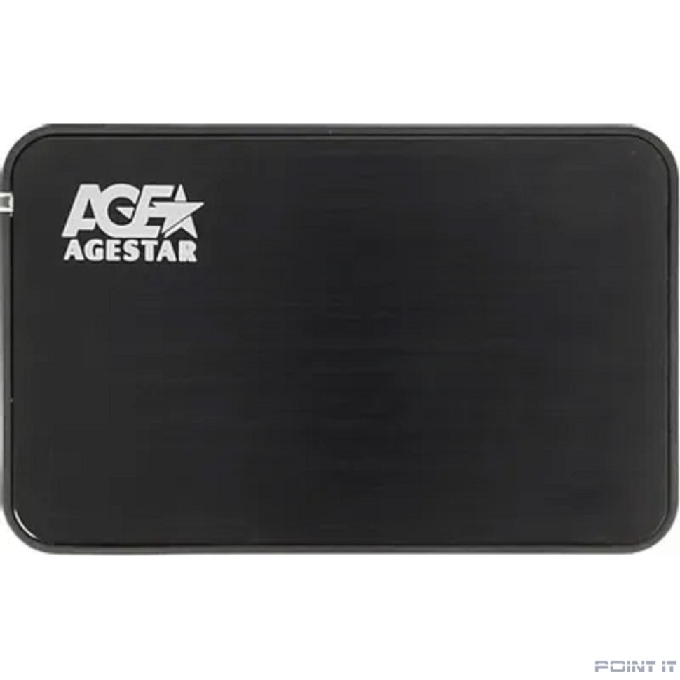 AgeStar SUB2A8 Внешний корпус 2,5" SATA Black (USB2.0, сталь+пластик, безвинтовая конструкция) (SUB2A8 (BLACK))