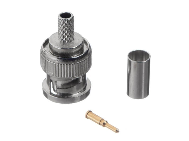 Коннектор BNC для 3C-2V, цинк/медь, для обжимного инструмента NETKO Optima 30 шт