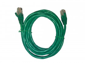 Патч-корд Technolink UTP4 cat 5e, 3,0м, ВС, LSZH, зеленый, литой коннектор