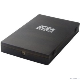 AgeStar SUBCP1 (BLACK) Корпус Black / Пластик / USB 2.0 / SATA Внешний бокс HDD/SSD 2.5 