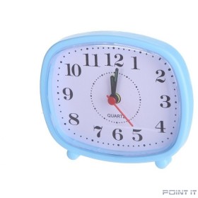 Perfeo Quartz часы-будильник &quot;PF-TC-005&quot;, прямоугольные 10*8,5 см, синие