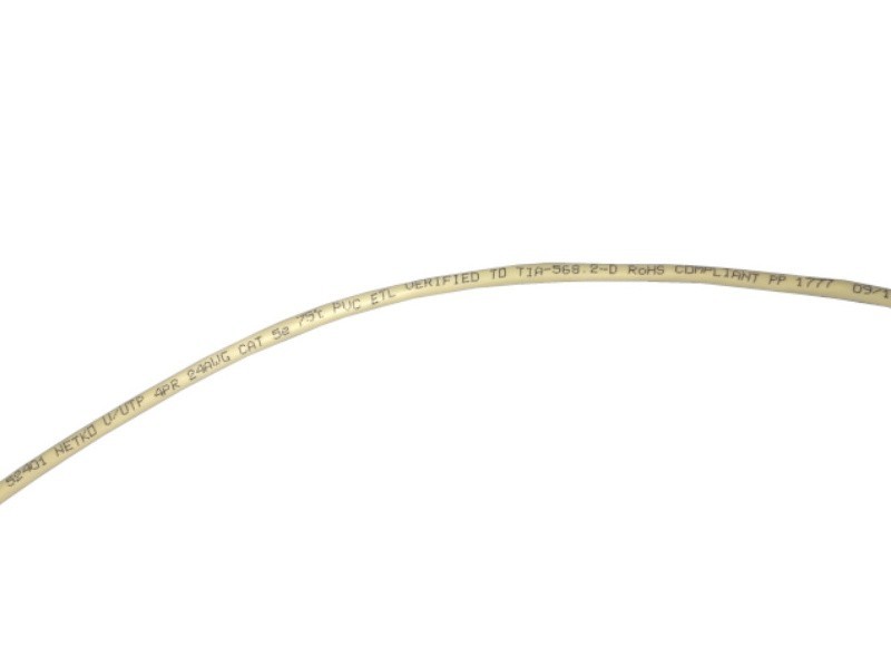 Кабель U/UTP4 cat.5e, 4 пары 24 AWG BC, цвет бежевый, одножильный, FLUKE TEST, NETKO Expert СКС 40м