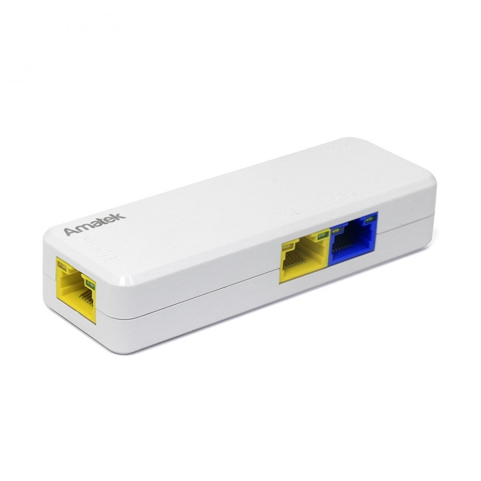 AN-PE12 - PoE удлинитель Ethernet на 2 выхода, 100 Мбит/с