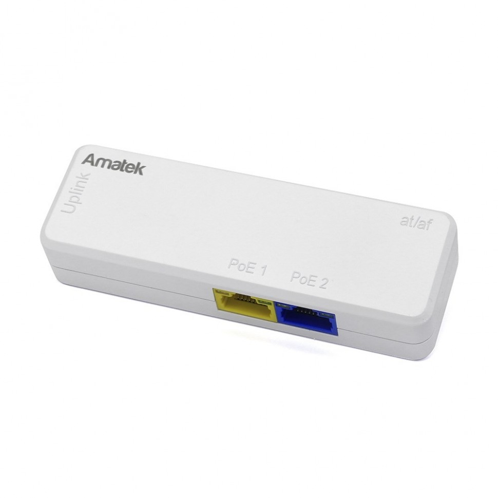 AN-PE12 - PoE удлинитель Ethernet на 2 выхода, 100 Мбит/с