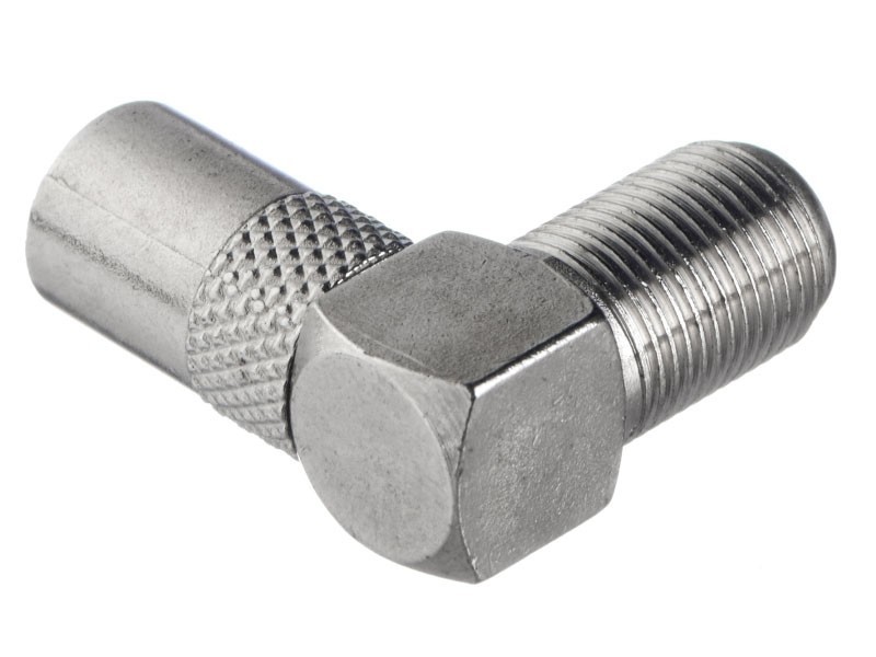 Переходник гн F - шт TV угловой (цинк), NETKO Optima 20 шт