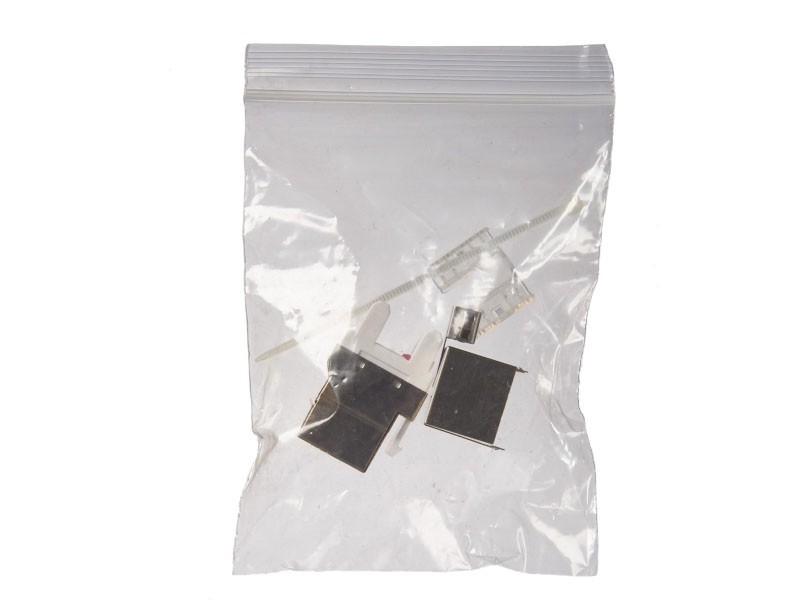 Модуль Keystone экранированный, RJ45, cat.6, 180°, под инструмент, металлик SB