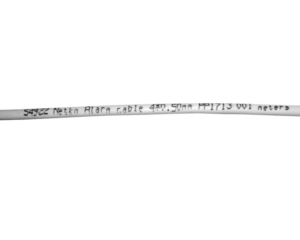 Кабель сигнальный, неэкранированный 4*0.5мм 2м, алюминий, пластиковая катушка, белый NETKO Optima