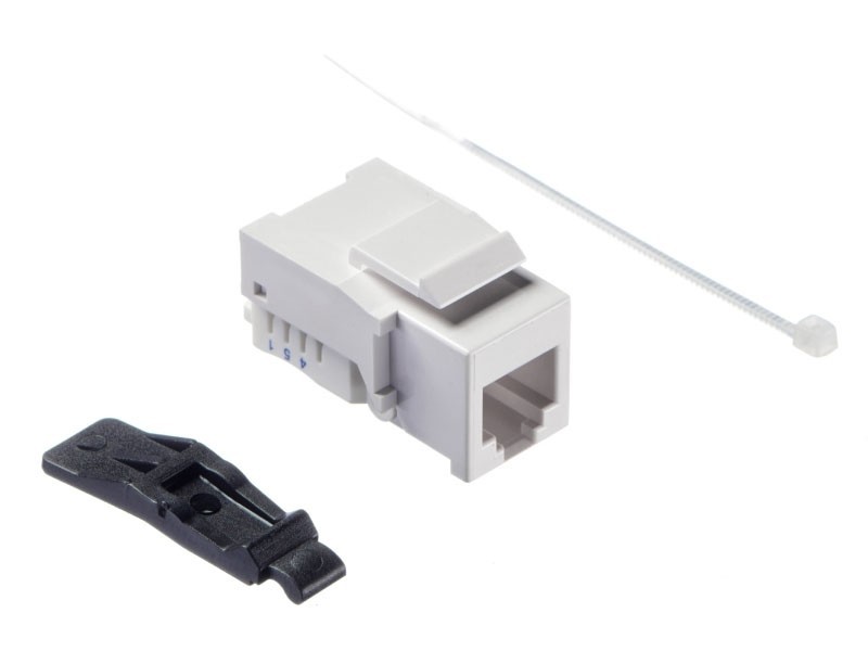 Модуль Keystone неэкранированный, RJ11 (6p4c), без инструмента, KE, белый, Netko 20шт