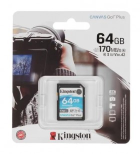 Карта памяти SDXC 64GB C10 CANVAS SDG3/64GB KINGSTON