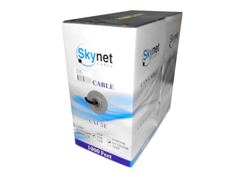 Кабель Skynet Light FTP4 cat.5е, одножильный, Cu, Проходит Fluke тест, для наружных работ, черный 3м