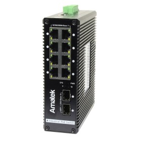 AN-SXGM10P8B - промышленный 10-портовый управляемый гигабитный L2+ коммутатор с HiPoE до 480Вт