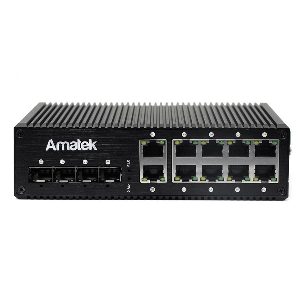 AN-SXGM14P8A - промышленный 14-портовый управляемый гигабитный L2+ коммутатор с PoE до 240Вт
