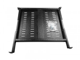 Полка для шкафа глубиной 600 (443х400), с крепежом, черная, 300 кг