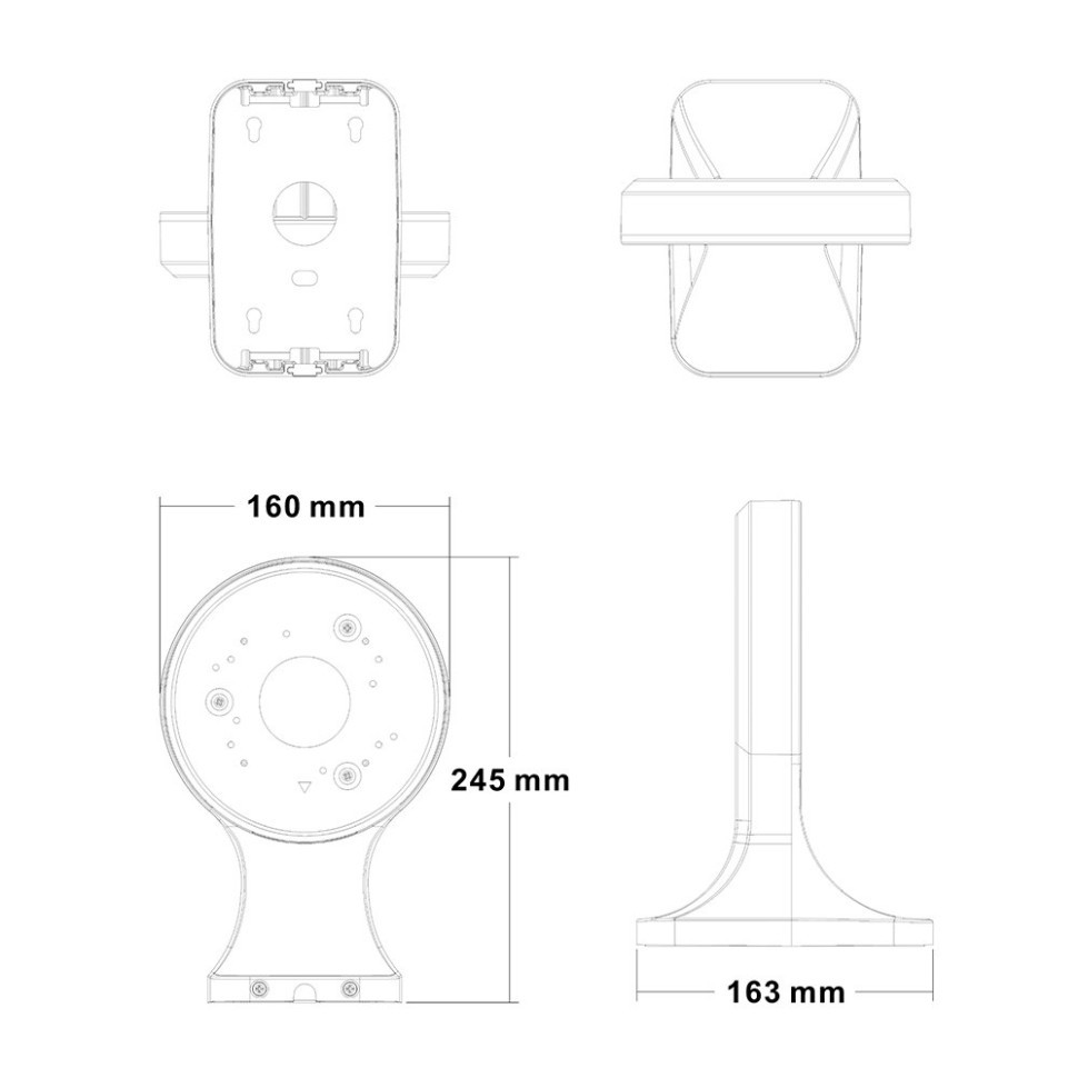 Кронштейн настенный для купольной видеокамеры Amatek AV-BWD 2F