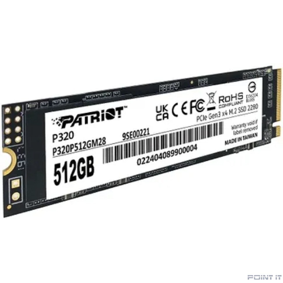 SSD Patriot PCIe 3.0 x4 512GB P320P512GM28 P320 M.2 2280