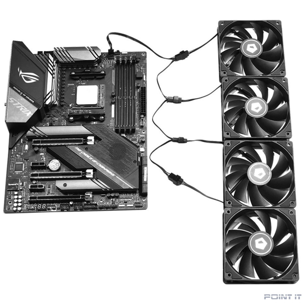 Разветвитель питания ID-Cooling FS-04 (до 4 контактных вентиляторов)