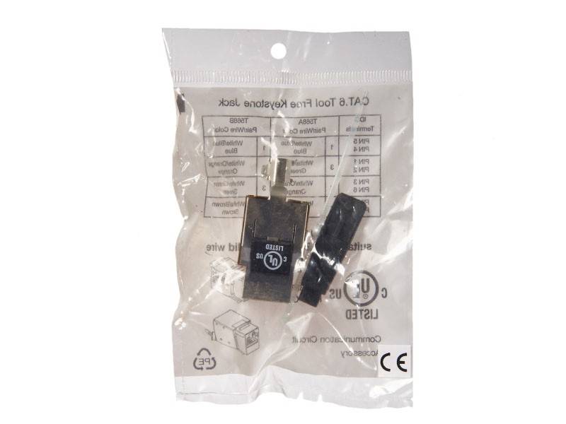 Модуль Keystone экранированный, RJ45, cat.6, 90°, без инструмента, KE, металлик, Netko СКС 10шт