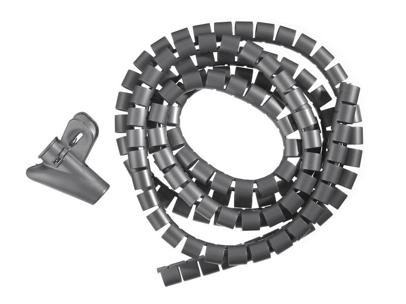 Органайзер  для проводов с инструментом для укладки, ID-15mm, 2м, пластик, серый NETKO Optima