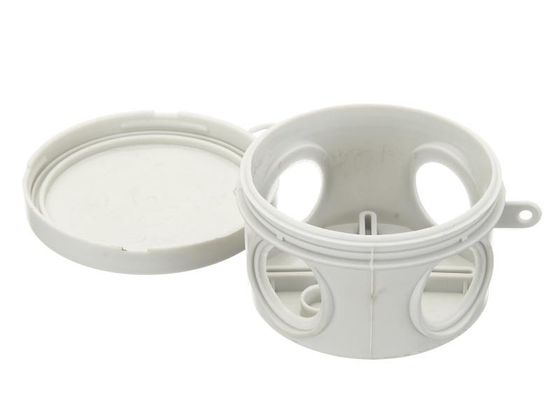 Коробка распаячная для открытой проводки 65*40 (круглая), 4 входа с гермовводами, IP54, серая 10 шт