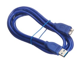 Кабель шт.USB A - шт.micro USB 3.0 (1,5м), синий, блистер. Netko