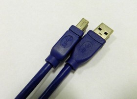 Кабель шт.USB A - шт.USB B 3.0 (5м), синий, блистер, Netko