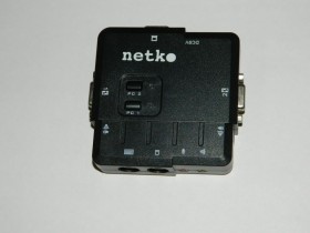 NCS-21CA KVM Переключатель Netko, настольный, 2 порта, PS2+аудио, в комплекте: 2 кабеля 1.8м (NLСVPA18), черный РАСПРОДАЖА
